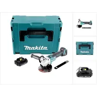 Makita DGA 506 Y1J accu haakse slijper 18V 125mm borstelloos + 1x accu 1.5Ah + Makpac - zonder lader