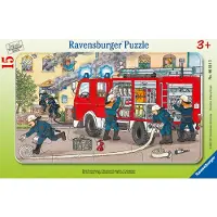 Ravensburger puzzel brandweerauto - kinderpuzzel karton 15 stukjes.