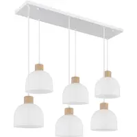 Globo 6-lichts hanglamp Swanson wit