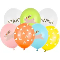 Party Deco Partydeco - Partydeco ballonnen - Pasen eieren jacht (7 stuks)