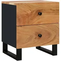 vidaXL Nachtkastjes 2 st 40x33x46 cm massief acaciahout