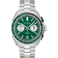Bulova Racer Heren Horloge Zilverkleurig 98B468