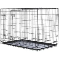 Trixie Hondenkennel - Inklapbaar, Zwart - 109x71x79 cm, Met Veiligheidssloten, Kunststof Schuiflade