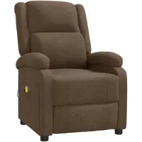 vidaXL Massagestoel stof bruin