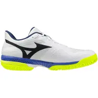 Mizuno Unisex Wave Exceed Court CC White/Dazzling Blue/Lightning Yellow-Schoenmaat 46