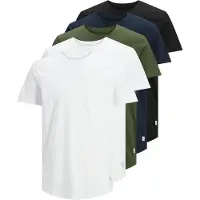 Jack & Jones Shirt 'JJENoa' navy / donkergroen / zwart / wit