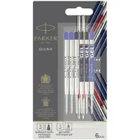 Parker Jotter London Discovery-pakket bestaande uit navullingen voor balpen en gelpen: 3 Quinkflow-navullingen voor uw balpen en 3 Quink gelnavullingen