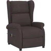vidaXL Fauteuil verstelbaar elektrisch stof bruin