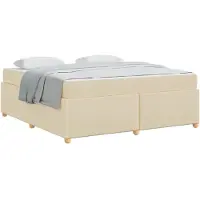 vidaXL Bedframe met matras Crème 180 x 200 cm Stof