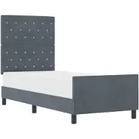 vidaXL Boxspring bed met hoofdeinde Donkergrijs 80 x 200 cm Fluweel