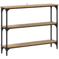 vidaXL Wandtafel Artisan Eiken 100 x 22,5 x 75 cm Bewerkt hout