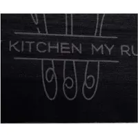 vidaXL Keuken Tapijt Bestek Zwart 300 x 60 cm Fluweel
