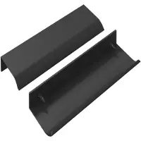 vidaXL Handvat 2 pcs Zwart 120 x 39.6 x 17 mm Aluminium