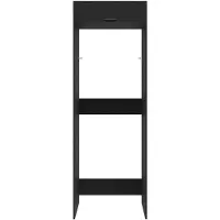 vidaXL Wasmachinekast Zwart Eiken 67,5 x 68 x 200 cm Bewerkt hout