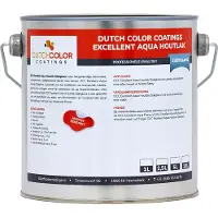 Dutch Color DCC Excellent Aqua Houtlak Zijdeglans RAL 9005 | Gitzwart 10L