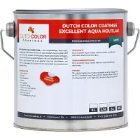 Dutch Color DCC Excellent Aqua Houtlak Matt RAL 7016 | Antracietgrijs 10L