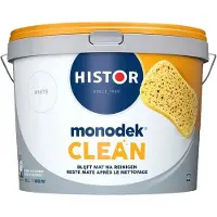 Histor Monodek Clean Muurverf Mat RAL 9016 | Verkeerswit 1L