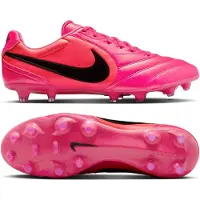 Nike Tiempo Ligera Pro Gras Voetbalschoenen (FG) Felroze Zwart