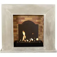 Xaralyn Bio-ethanol haard - Nero BME-SWP - wit gepolijst natuursteen - 3 KW verwarming - haardombouw inclusief inbouwhaard - schouw