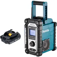 Makita DMR 116 Y1 accu bouwradio 14,4 - 18 V AM FM AUX + 1x accu 1,5 Ah - zonder oplader
