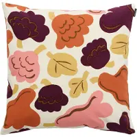 Marimekko Pieni Kukasta Kukkaan kussenhoes Off white-plum-pink-terracotta, 50x50 cm