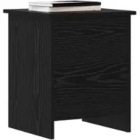vidaXL Opbergkist met opslag Zwart eiken 40 x 40 x 50 cm Bewerkt hout