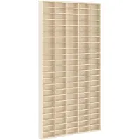 vidaXL Wanddisplaykast Muurmontage Beige 50 x 4,5 x 96 cm Bewerkt hout