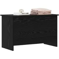 vidaXL Opbergkist met opslag Zwart eiken 80 x 40 x 50 cm Bewerkt hout