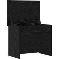 vidaXL Opbergkist met opslag Zwart eiken 60 x 40 x 50 cm Bewerkt hout
