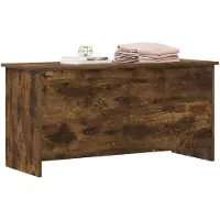 vidaXL Opbergkist Gerookt eiken 100 x 40 x 50 cm Bewerkt hout