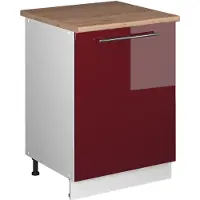 Vicco Wastafelkast Fame-Line, Bordeauxrode hoogglans/Wit, 60 cm