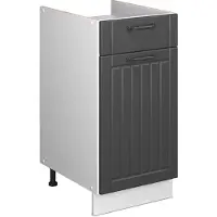 Vicco Onderkast voor spoelbak/kookplaat Fame-Line Donkergrijs/Wit 40 cm zonder werkblad, Model 60916