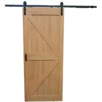 Schulte complete schuifdeur - hout - 103x215 - dekor eiken - bevestiging zwart -eenvoudige montage