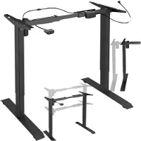 TecTake - elektrisch Tafelframe Yannick zwart -403001
