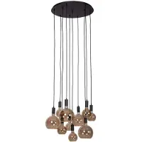 Atmooz - Hanglamp Sapa 10 - Incl. Lichtbronnen - Amberkleurig Glas + Inovatieve Ledtechniek - Design - Woonkamer / Eetkamer