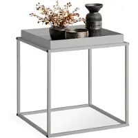 TecTake - Bijzettafel Cambridge grijs - 40x40x44cm, maximale draagkracht 30kg - 404182
