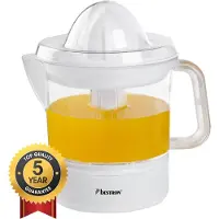 Bestron Citruspers Elektrisch - ACJ350NH - 40W - Incl. 2 perskegels, aromadeksel, sap reservoir - 0,7 Liter - Wit - 5 jaar garantie