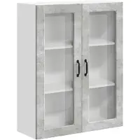 vidaXL Wandkast LUCCA, betonkleur, 80 x 31 x 100 cm, materiaal: houtvezelplaat
