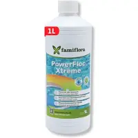 Famiflora PowerFloc Xtreme vloeibaar 1L - Krachtig vlokmiddel voor kristalhelder zwembadwater - Zet troebel water om in kristalhelder water zodat zwemmen weer plezierig wordt