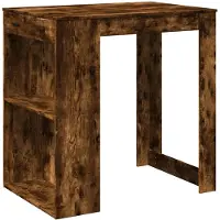 vidaXL Bartafel 102x70x103,5 cm bewerkt hout gerookt eikenkleurig