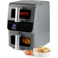 Domo DO550FR Dubbele Airfryer XX - Heteluchtfriteuse - 3,5 + 6,5 L – 2500 W - Grijs