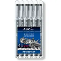 Staedtler Lumocolor 308 fineliner zwart (0,05 - 0,8 mm) 6 stuks