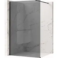 REA Flexi Grey 100 - Gehard Glas 8 Mm (Grijs) - Douchewand - Zwart120X100X195Cm