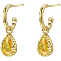 Hey Happiness Oorbellen 'November Birthstone' goud