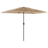vidaXL Parasol met LED's en stalen paal 300x200x250 cm bruin