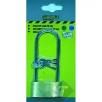 Stahlex Hangslot hoog, 50mm, hoogte 80mm, breedte 39mm, dikte 5mm, inc. 3 sleutels