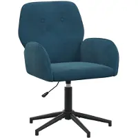 vidaXL Draaistoel 54 x 55 x 90 cm Blauw fluweel