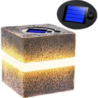 Volteno LATE Serie - Solar Tuinlamp - Imitatie Steen - Warm Wit Licht - Automatische Sensor