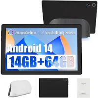 JENBIZZ A10PRO - Android 14 Tablet- 10.1 inch - 14(3+11)GB RAM/64GB ROM– met oplaadbaar stereoluidspreker-audiodock - Zwart