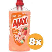 Ajax 8x Allesreiniger Fête Des Fleurs Peach 1 liter